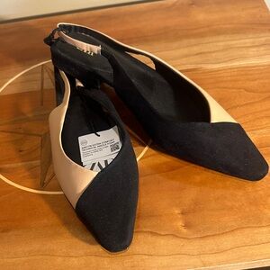 Zara open back slings.